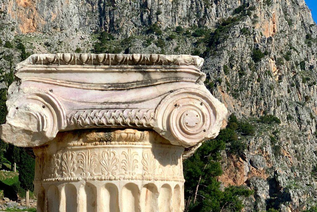 Delphi Tempel des Apollon Antike Säule