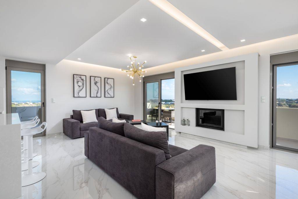 Panorama Luxury Penthouse Wohnzimmer a